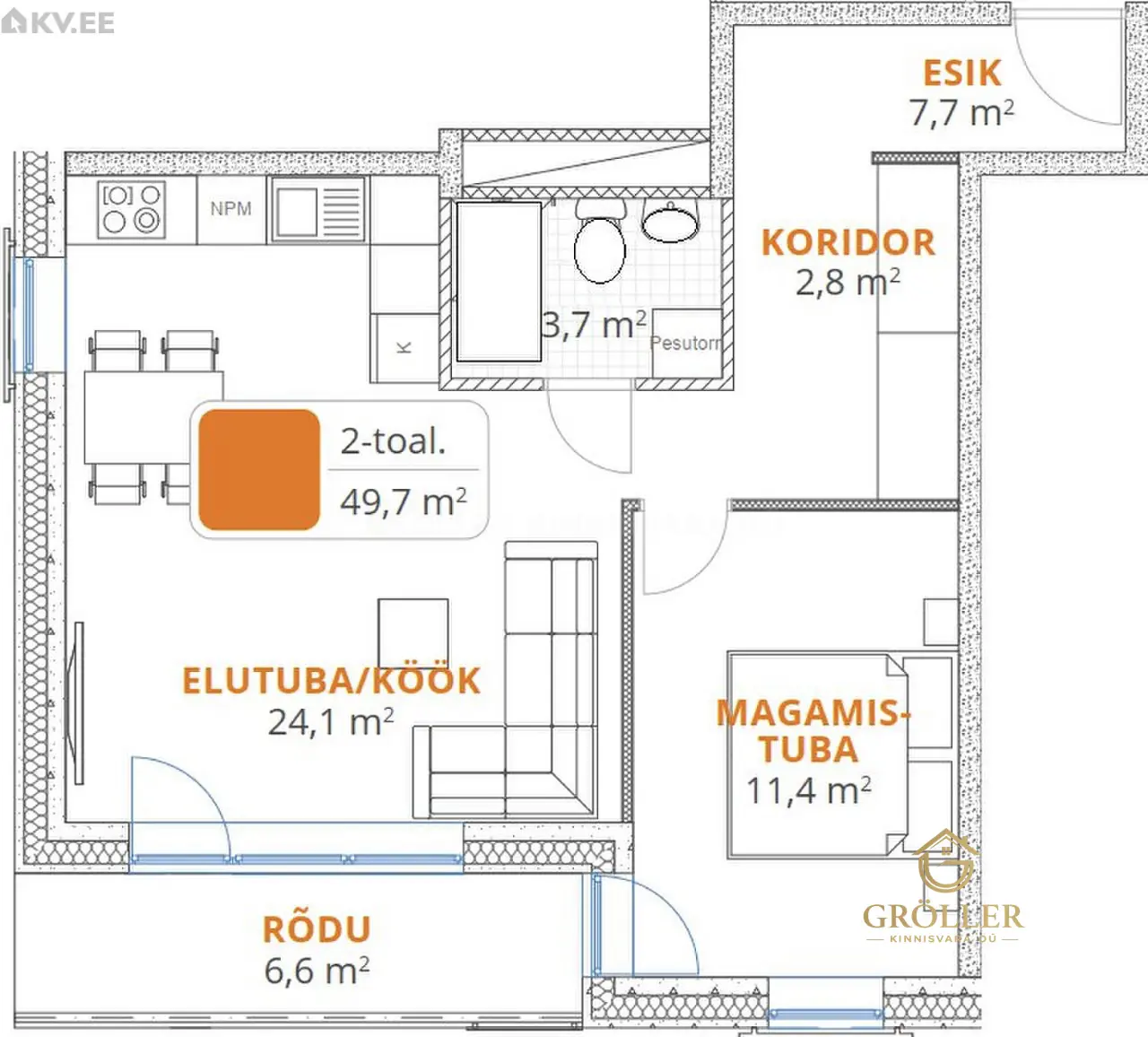 Apartment let at Linnamäe tee 38b-14 — foto 13